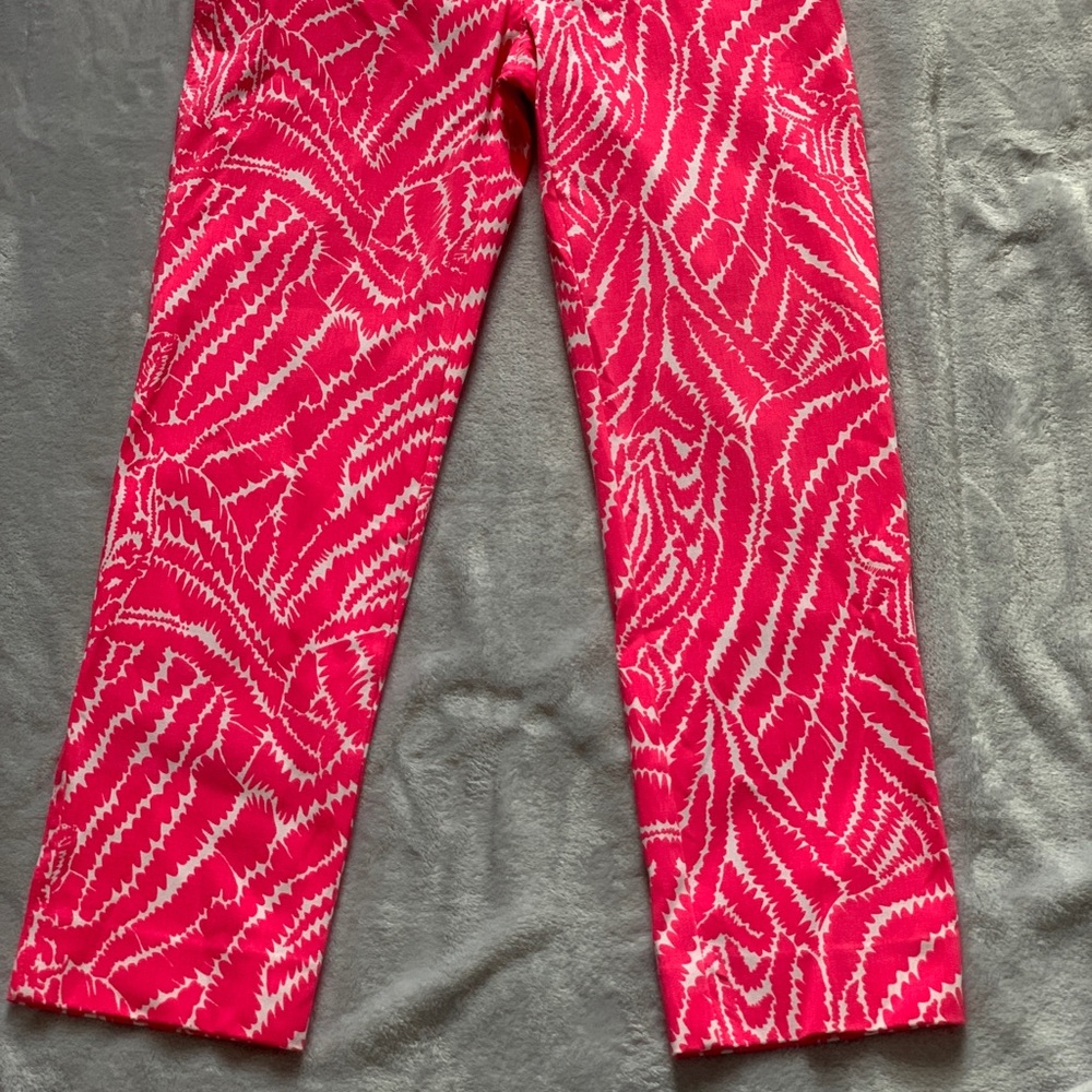 Lilly Pulitzer pink and white colorful pants